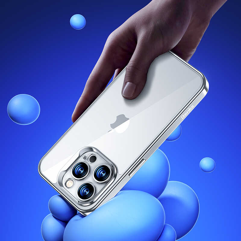 Benks Electroplating iPhone 14 Pro Max Ekran Koruyucu Hediyeli TPU Telefon Kılıfı - 7 Benks Electroplating iPhone 14 Pro Max Ekran Koruyucu Hediyeli TPU Telefon Kılıfı - 7